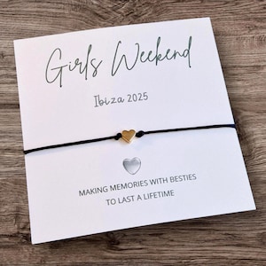 Wish Bracelets for Girls Trip – Girls Weekend Favours – Minimalist Friendship Jewellery I Girls Trip Wish Bracelets – Girls Weekend Gifts