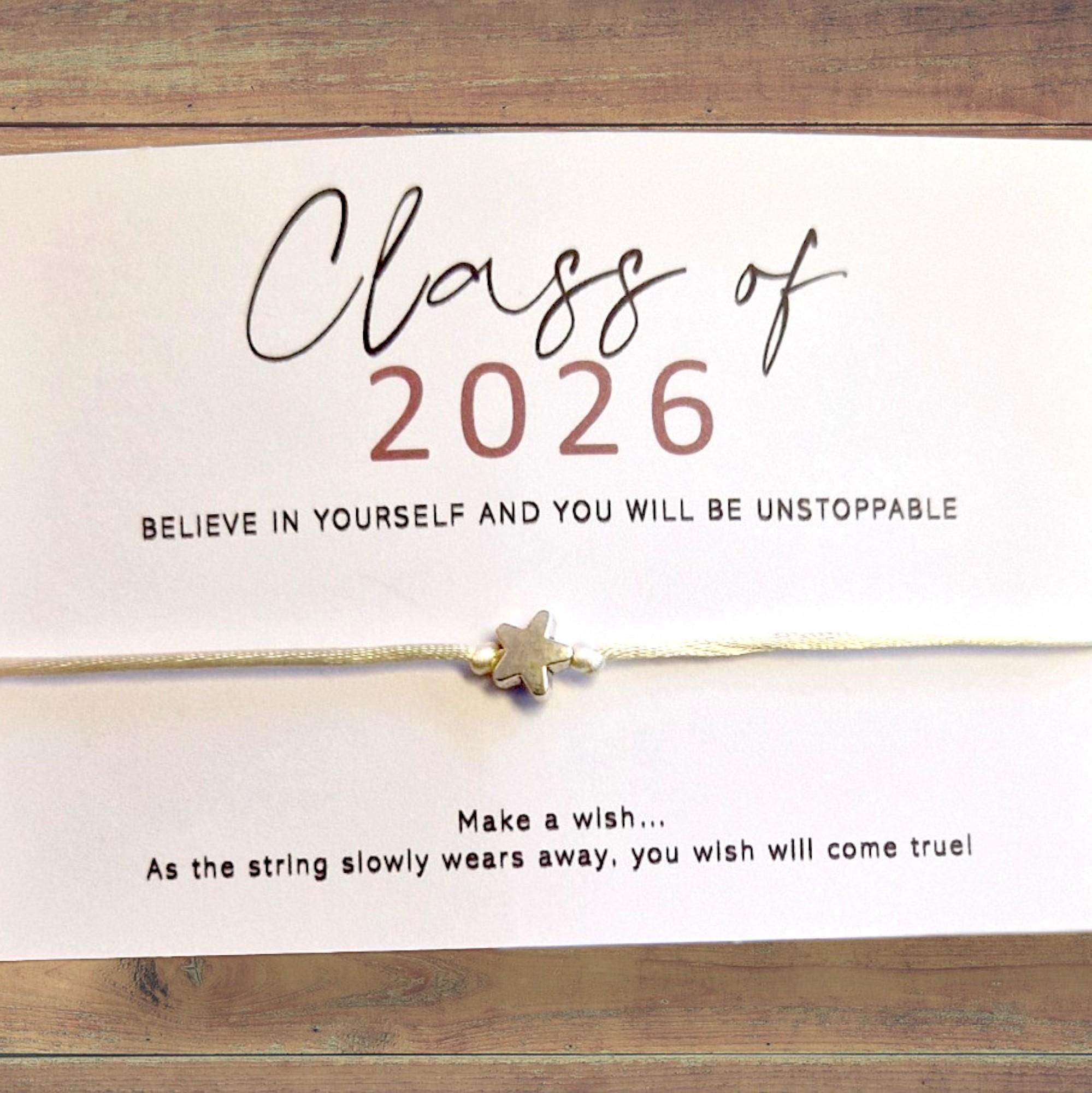 Class of 2026 Wish Bracelet | Class of 2026 Gift | Wish Strings ...