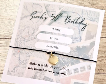 Hen Holiday - Hen Party Personalised Wish Bracelets - Travel - Birthday - Abroad - Hen Weekend - Girls Weekend- Hen Do- TR3