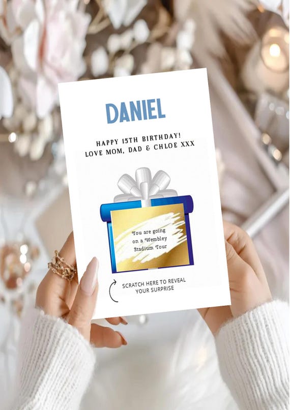Birthday Surprise Scratch Card Reveal, Personalised Scratch - View #3