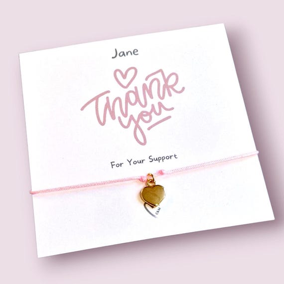 Personalized Teacher Thank You Wish Bracelet – Perfect Leaving Gift For Nursery & Preschool Staff (Multicolored, Heart Theme)