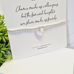 Personalised Chance made us Colleagues Friendship Gift | Leaving Gift | Retirement Gift | Work Friend I Silver Plated Charm Bracelet JU6