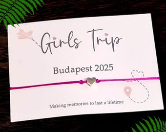 Mädelsausflug, Mädelswochenende, Wunscharmband: Schockrosa Kordel, Urlaub