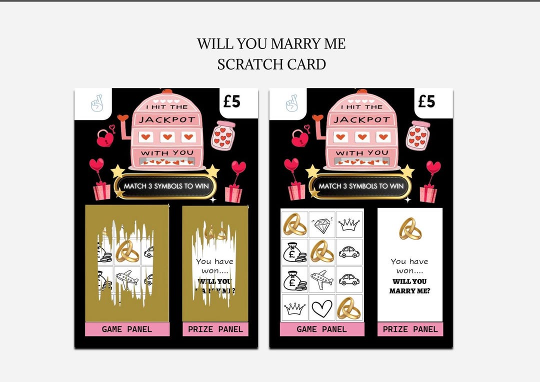 Will You Marry Me Scratch Card – Personalised Scratch to Reveal ...
