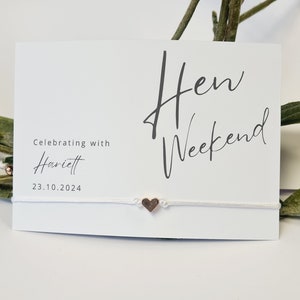 Pulseras de deseos con caligrafía para despedidas de soltera - Personalizadas - Ideales para rellenar bolsas de regalo - Despedida de soltera, fin de semana de chicas - Futura novia - CA9