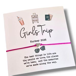 Friendship Wish Bracelets | Girls Weekend Party Favour | Matching Bracelets for Friends | Trip Keepsake I Personalised I Girls Trip I Travel