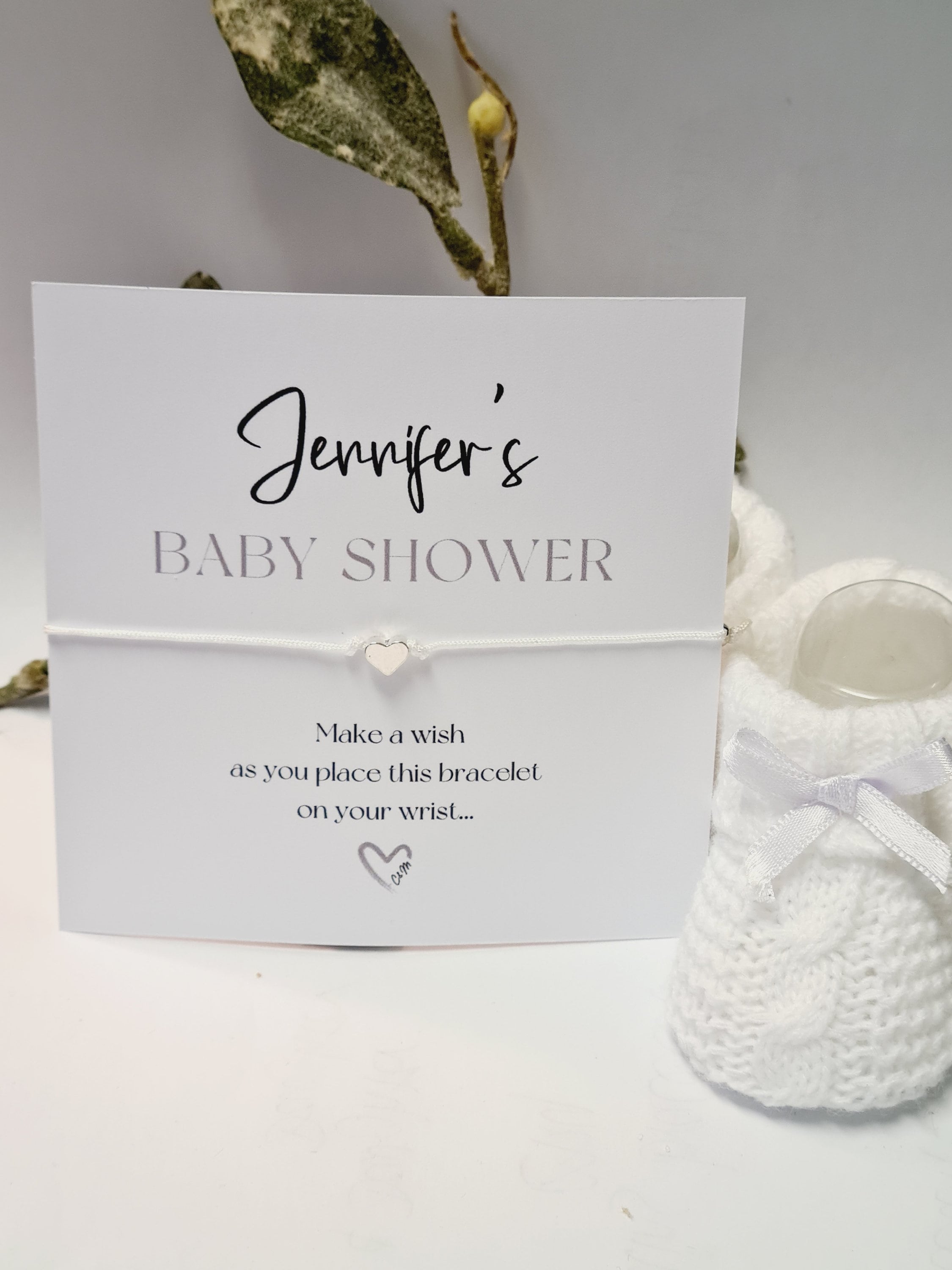 Baby shower wish bracelet sale