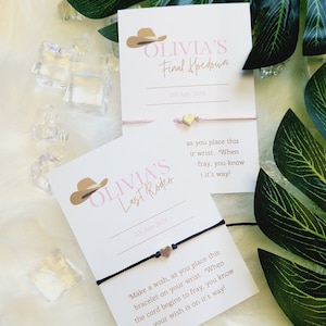 Last Rodeo Wish Bracelet: Hen Party Favor, Personalized Goodie Bag