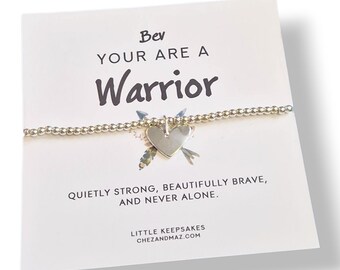 Pulsera de Afirmación del Guerrero: Joyería de Fuerza bañada en plata