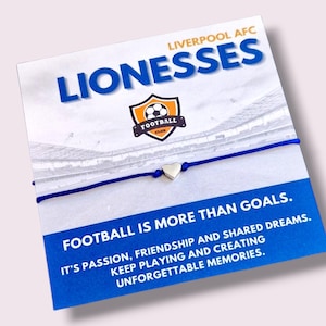 Lionesses bracelet, football gift for her, wish bracelet, girls football party bag, lionesses, sports team gift, inspirational, Team colours