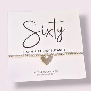 Personalized 60th Birthday Silver Plated Charm Bracelet: Milestone Jewelry