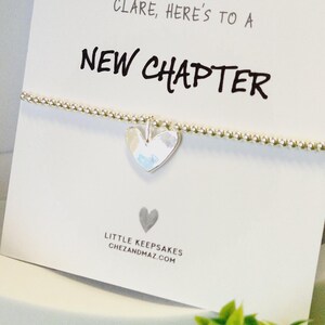 New Chapter Silver Bracelet: Heart Charm, New Beginnings Gift