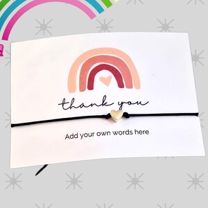 Braccialetti di ringraziamento - Regalo di ringraziamento - Compleanno - Scuola - Arcobaleno - Braccialetti dell'amicizia - Grazie di tutto ~ TH9e