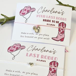 Last Rodeo Hen Party Wish Bracelet: Western Bridal Shower Favor