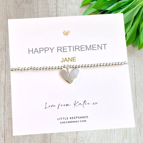 Personalised Retirement Bracelet Retiring Happy Retirement