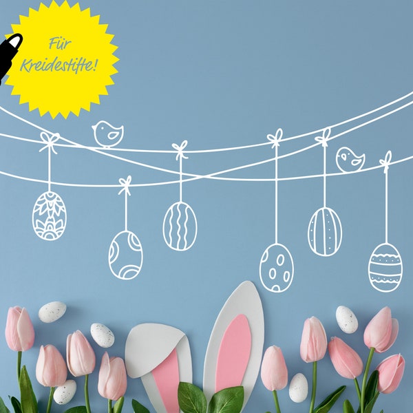 Easter window pictures, spring window pictures, window decoration chalk markers, for printing