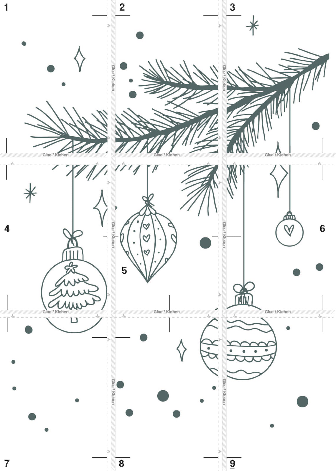Kreidestift Vorlage Weihnachten, Weihnachtsdeko Kreidestift, zum