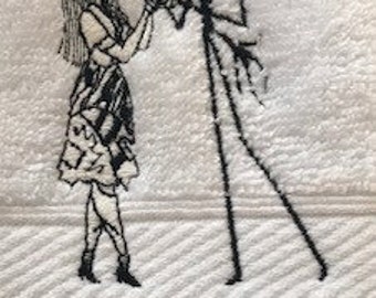 Jack und Sally Stick Badetuch