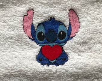 Stitch with love heart face cloth