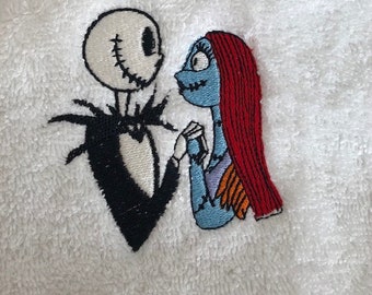 Jack Skellington and Sally Colour Hand Towel