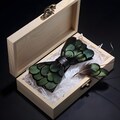 Green Feathered Mens Bow Tie with Brooch Set, Weddings / Grooms / Best Man / Groomsman Outfit, Mens Accessory - Unique Gift for Him
