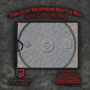 Tabletop Wargame Battle Mat w\ Bag - Grand Concourse- 44x60 36x72 36x36 - Neoprene