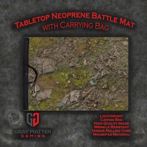 Tabletop Wargame Battle Mat w\ Bag - Rocky Highlands - 44x60, 48x72 - Neoprene