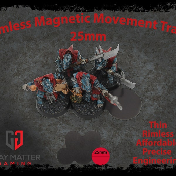 Magnetic Rimless Movement Tray - Tight Cloud Formation - 25mm - AoS 40K Age of Sigmar Saga Bolt Action