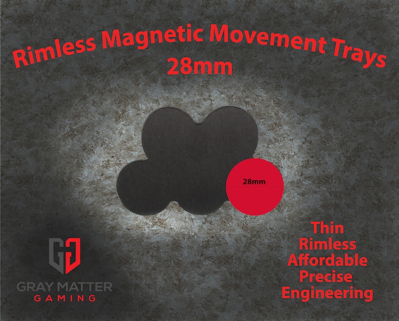 Magnetisk kantlös rörelsebricka - Tät molnformation - 28 mm bild 1