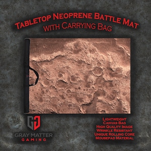 Tabletop Wargame Battle Mat w\ Bag - Barren Lands - 44x60, 48x72 - Neoprene Mousepad