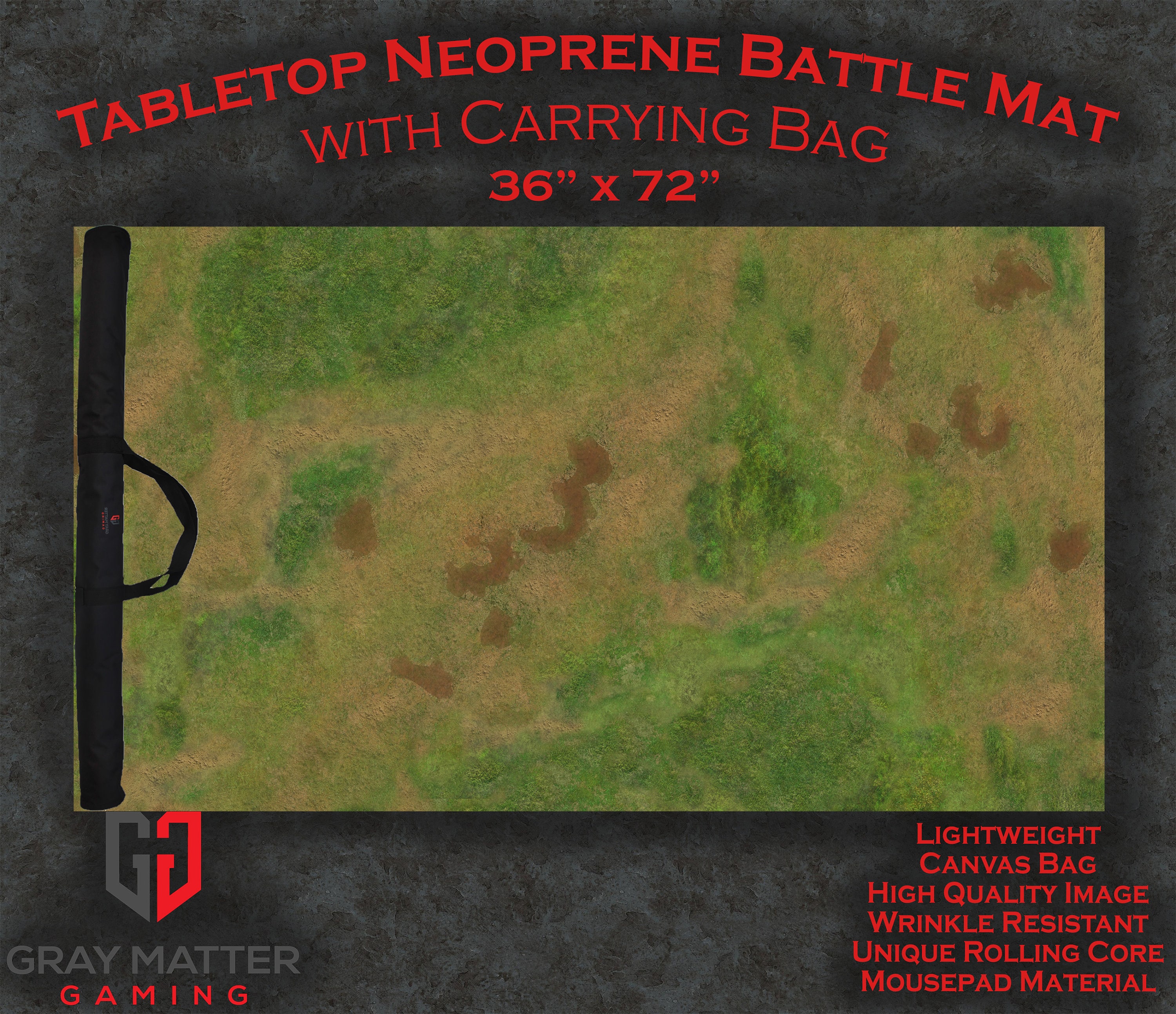 Tabletop Wargame Battle Mat W\ Bag - Traveler's Road - 44x60, 36x36 ...