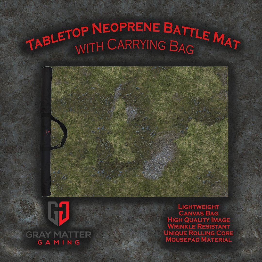 Tabletop Wargame Battle Mat W\ Bag - Field of Battle - 44x60, 44x30 ...