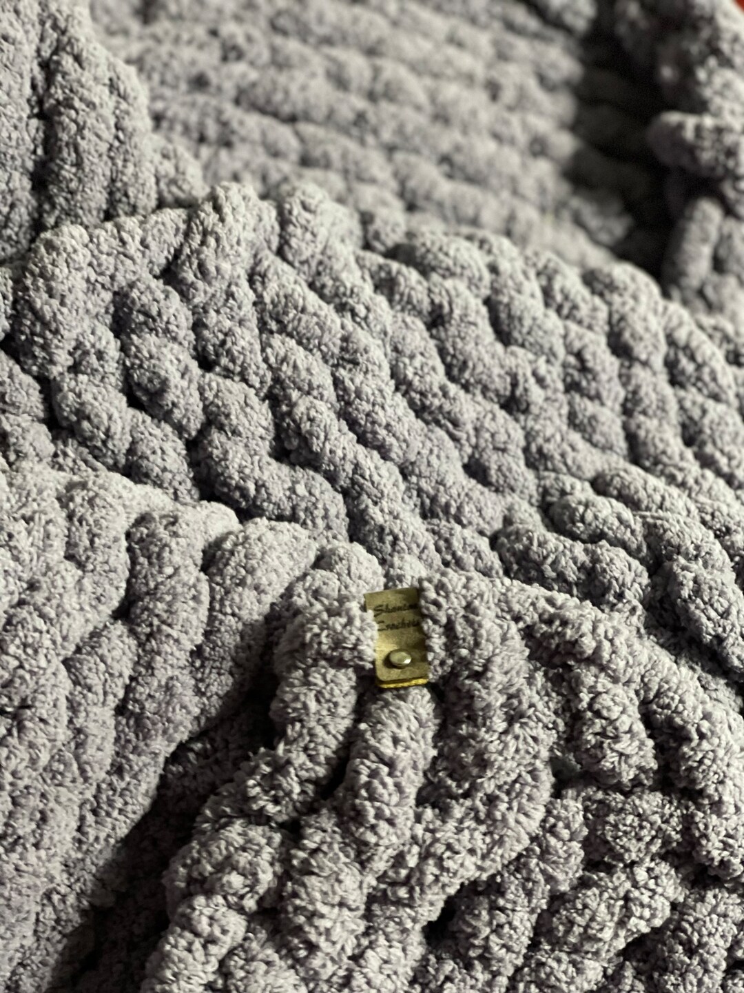 Chunky Hand Knit Blanket Etsy