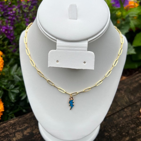 Blue Lightning Bolt Etsy