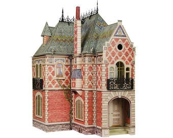3D-puzzelset kartonnen poppenhuis – miniatuur knutselspeelgoed voor kinderen