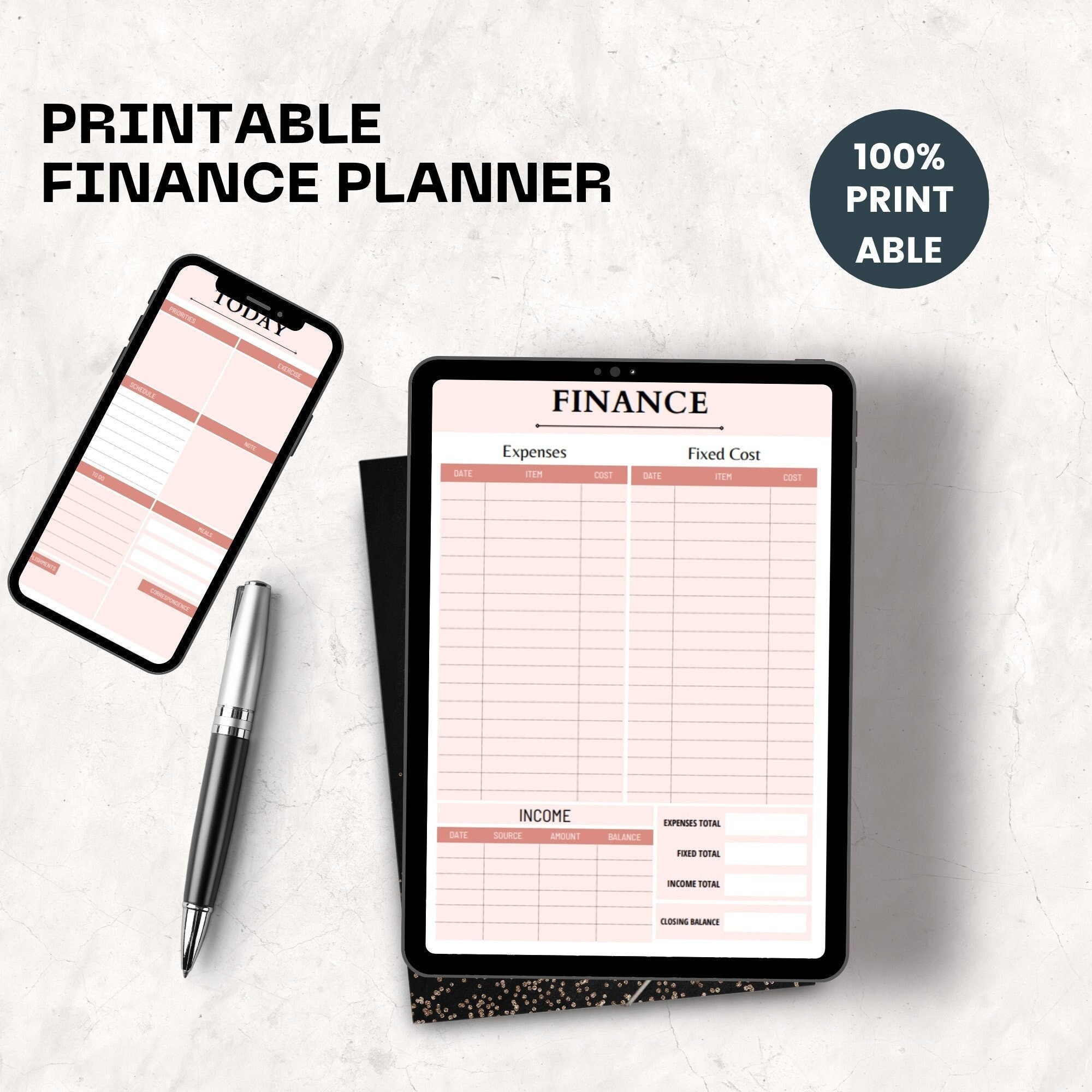 Printable Finance Planner Budget Planner Finance Tracker Etsy