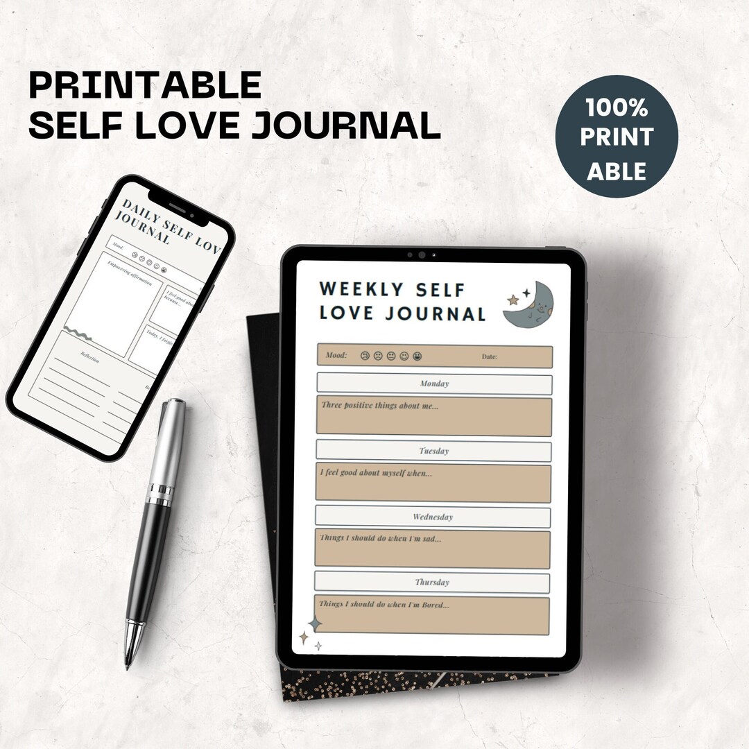 Self Love Journal ,self Care Workbook Planner Printable Mindfulness ...
