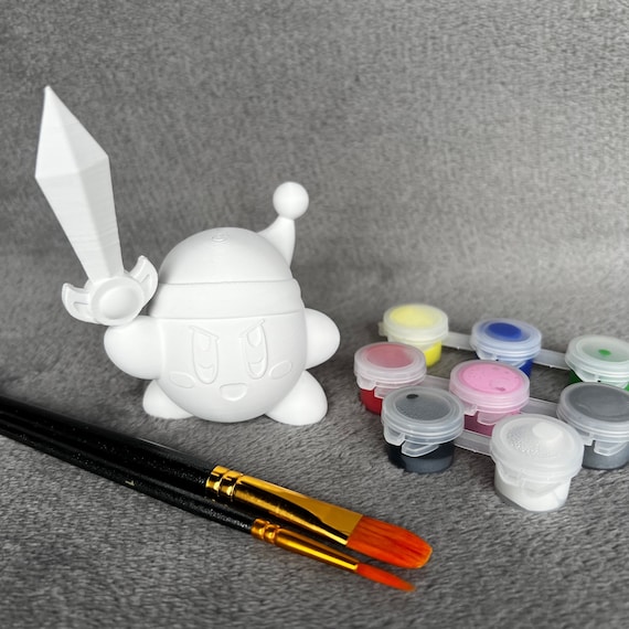 Kirby Sword Edition Paint Kit | 3D Printed, Art, Craft, Gift, Gaming