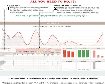 Employee Time Management | Absence, Leave, and Overtime Tracker. Excel and Google Sheets Templates for Small Business - Time Off Tracking