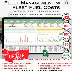 Fleet Management with Fleet Fuel Costs and Fleet Fuel Card Integration, Fuel Logs, Car Insurance and Maintenance Tracker