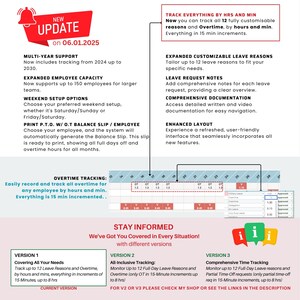 Employee Leave Tracker & Vacation Tracker | Excel Template and Google Sheets Template | Absence Tracker | Employee Manager Sheet Template image 2