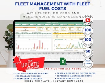 Fleet Management Excel: Fuel Costs, Maintenance, and Insurance Tracker