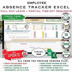 Employee Absence Tracker: Excel & Google Sheets Template