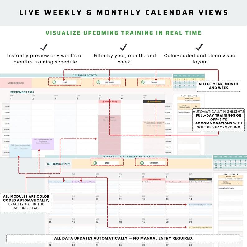 Training Development Spreadsheet Employee Training Tracker Excel: HR Staff Development Spreadsheet ...