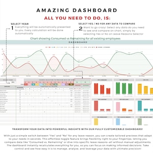 Employee Leave & Vacation Tracker, any 7 Years Employee Leave Tracker - Excel Template and Google Sheets Template