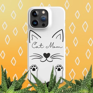 Cat Mom Snap Phone Case for the iPhone 15, iPhone 14, iPhone 13, iPhone 12, iPhone 11