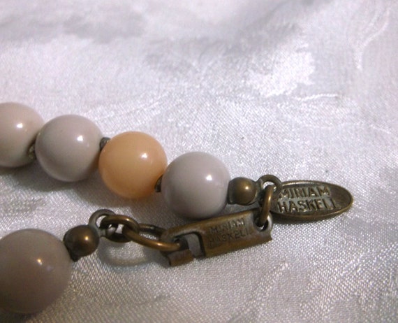 Miriam Haskell Polished Stone and Bead Necklace, … - image 6