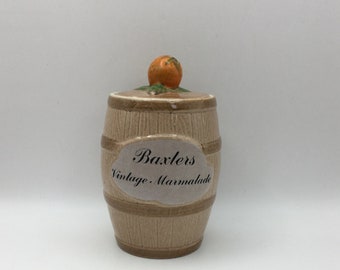 vintage pot de marmelade Baxters, pot de conserve, boîte de rangement, décoration de ferme