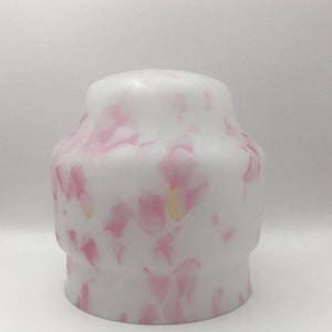 Vintage Art Deco Light Shade, Pink Lamp Shade, Ceiling Light Shade, Antique Shade