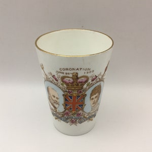 Antique Royal Cup, Edward VII Coronation Cup 1902 Rare Small Foley China Breaker, Royal Memorabilia